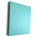 3dRose Light blue polka dot pattern - little white dots on... - Museum Grade Canvas Wrap (cw_120244)