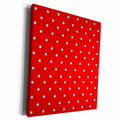 3dRose Red and white polka dot pattern - small minnie dots -... - Museum Grade Canvas Wrap (cw_120246)
