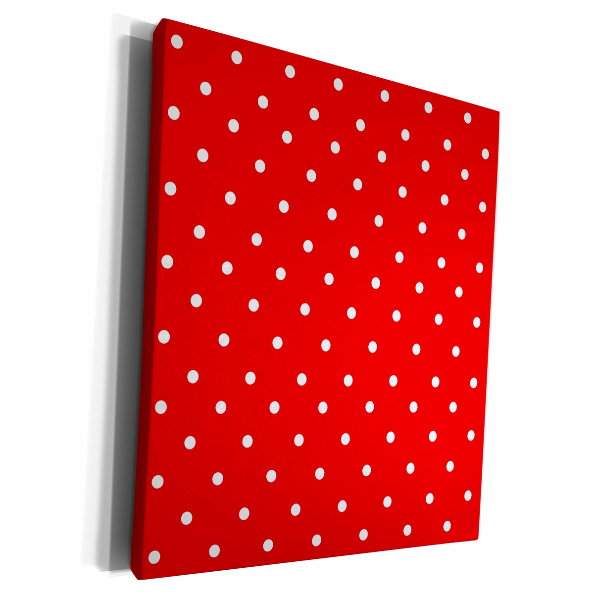 3dRose Red and white polka dot pattern - small minnie dots -... - Museum Grade Canvas Wrap (cw_120246)