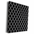 3dRose Black Quatrefoil Pattern - Stylish Moroccan Tile... - Museum Grade Canvas Wrap (cw_120253)