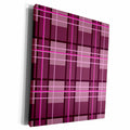 3dRose Purple Plaid Print - Museum Grade Canvas Wrap (cw_12163)