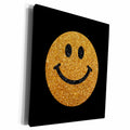 3dRose Gold smiling face glitter texture graphic - not... - Museum Grade Canvas Wrap (cw_123161)