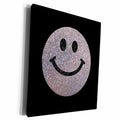 3dRose Silver smiling face glitter texture graphic - not... - Museum Grade Canvas Wrap (cw_123163)