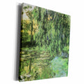 3dRose View of the Water Lily Pond with Willow Tree by... - Museum Grade Canvas Wrap (cw_126645)