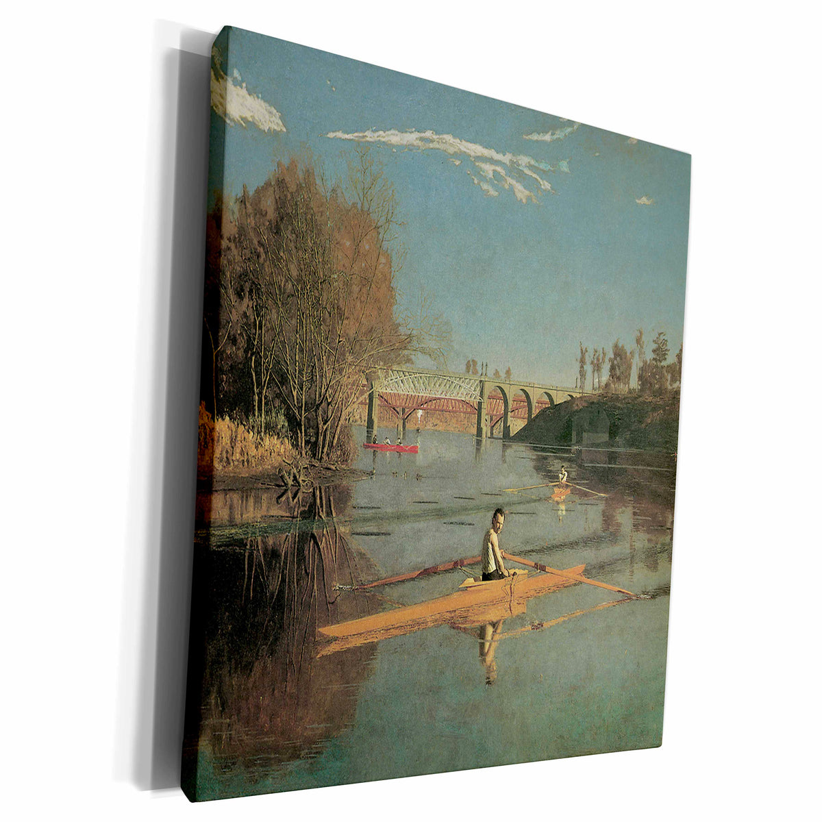 3dRose Max Schmitt in a Single Scull by Thomas Eakins... - Museum Grade Canvas Wrap (cw_126909)