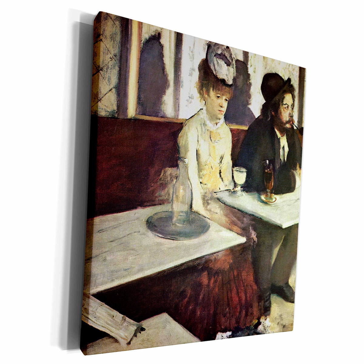 3dRose Absinthe by Edgar Degas - Museum Grade Canvas Wrap (cw_126969)