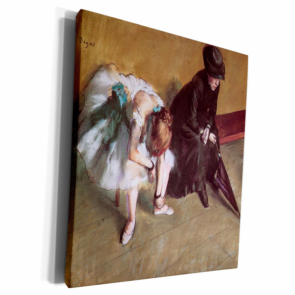 3dRose Waiting by Edgar Degas - Museum Grade Canvas Wrap (cw_126986)