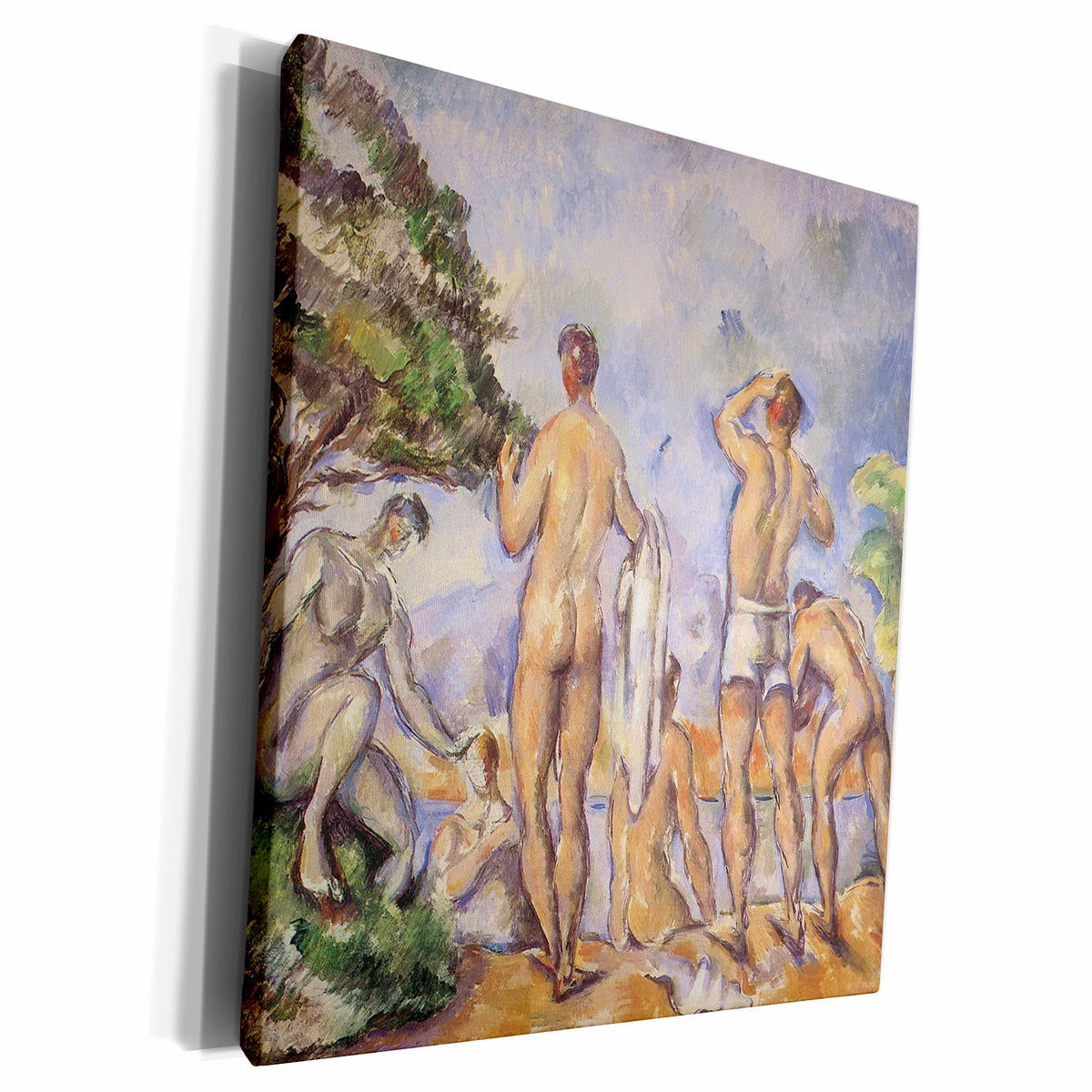 3dRose Bathers by Paul Cezanne - Museum Grade Canvas Wrap (cw_127318)