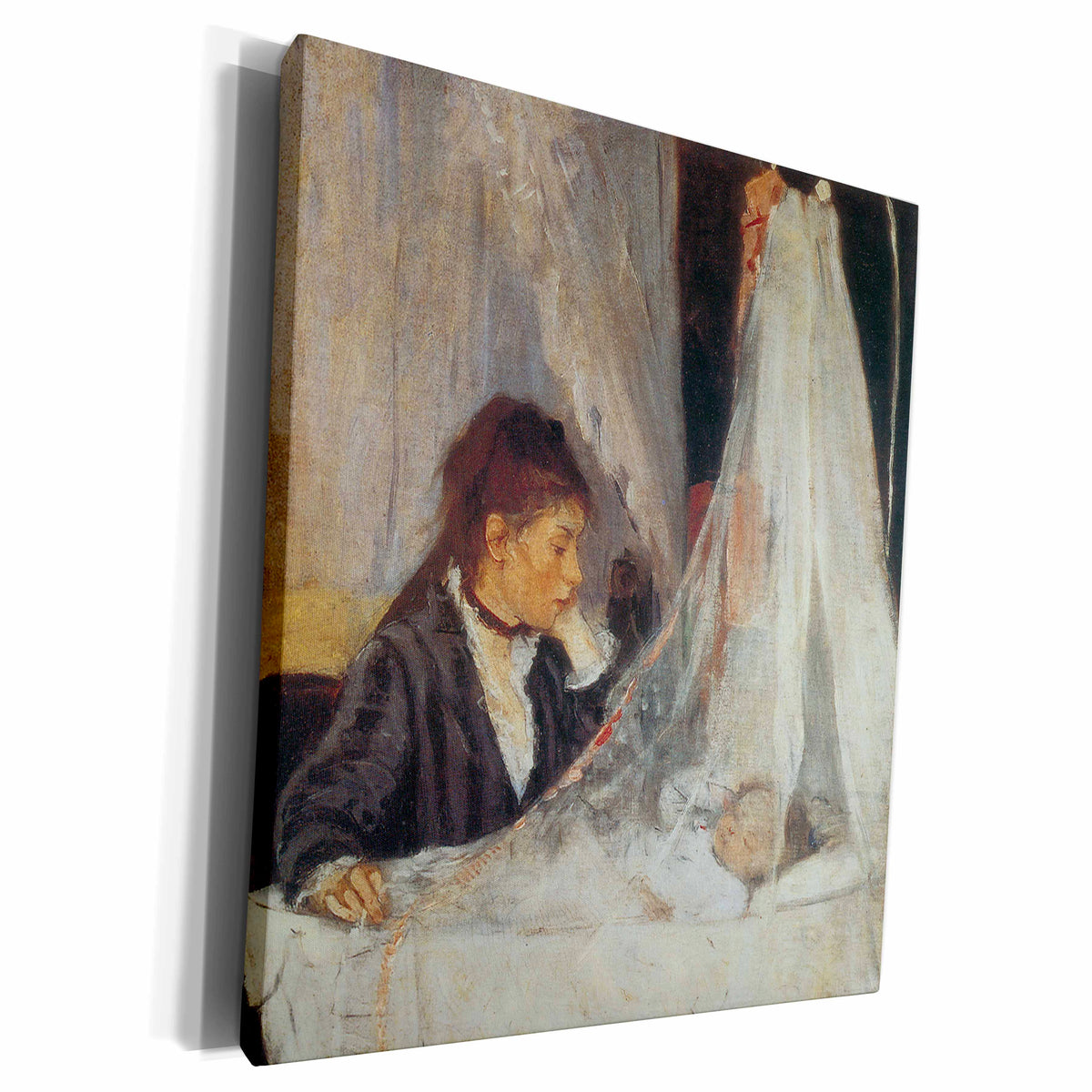 3dRose The Cradle by Berthe Morisot - Museum Grade Canvas Wrap (cw_127345)
