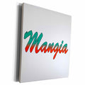 3dRose EvaDane - Funny Quotes - Mangia - Museum Grade Canvas Wrap (cw_128173)