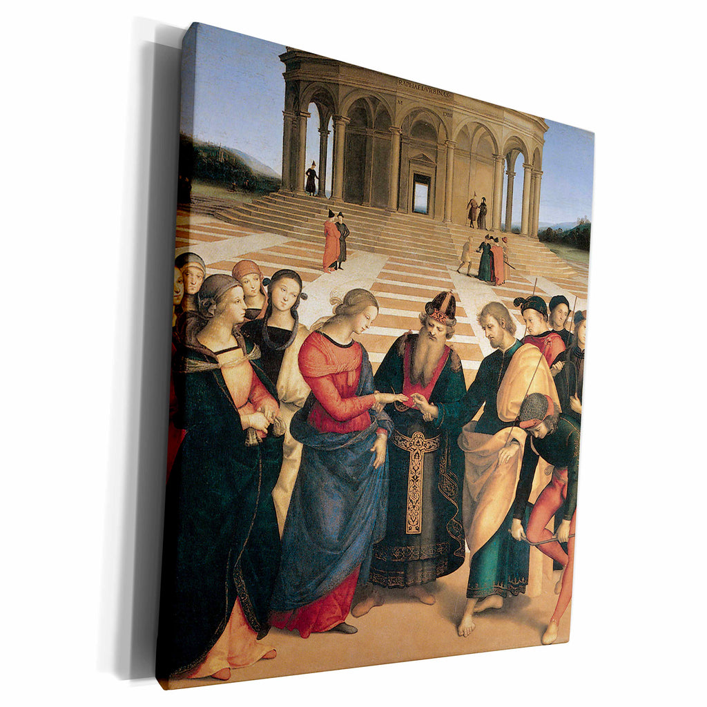3dRose The Marriage of the Virgin by Raphael - Museum Grade Canvas Wrap (cw_130021)