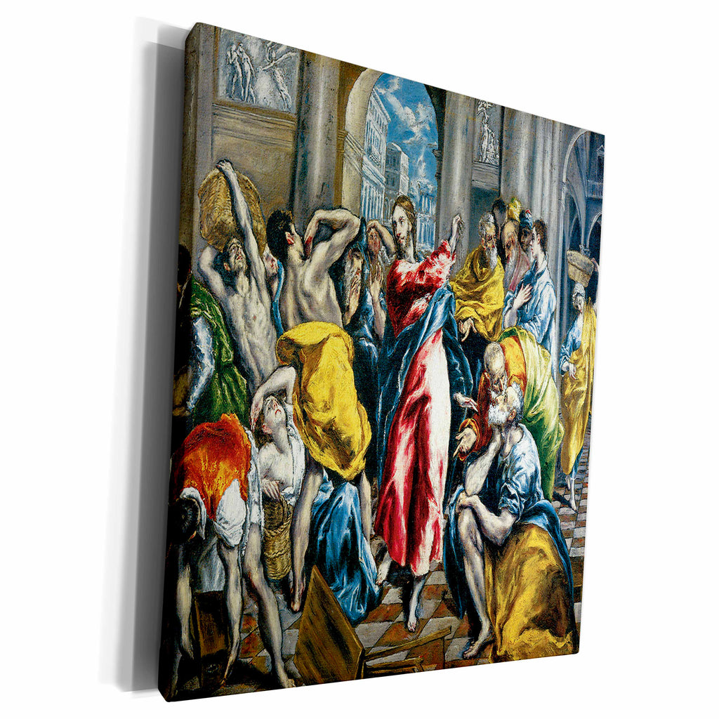3dRose The Purification of the Temple by El Greco - Museum Grade Canvas Wrap (cw_130072)