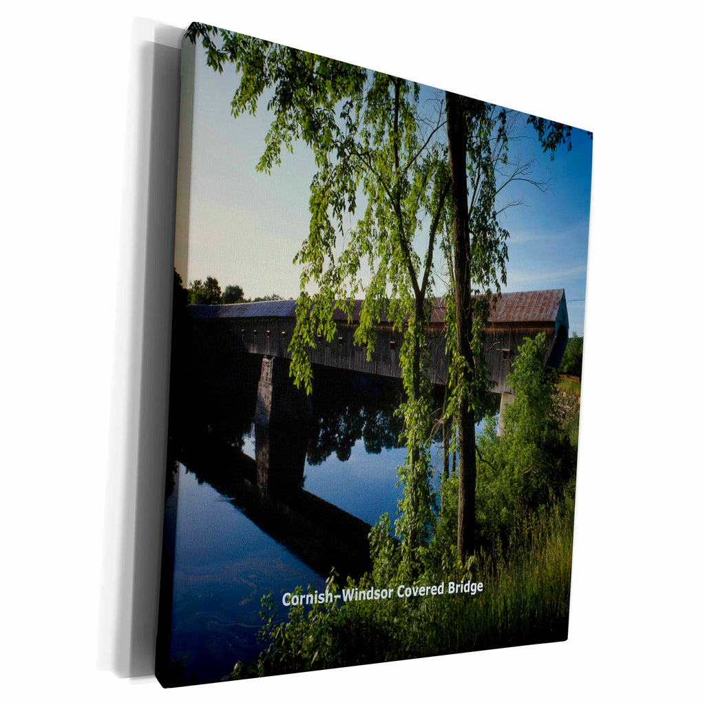 3dRose Cornish–Windsor Covered Bridge - Museum Grade Canvas Wrap (cw_130783)
