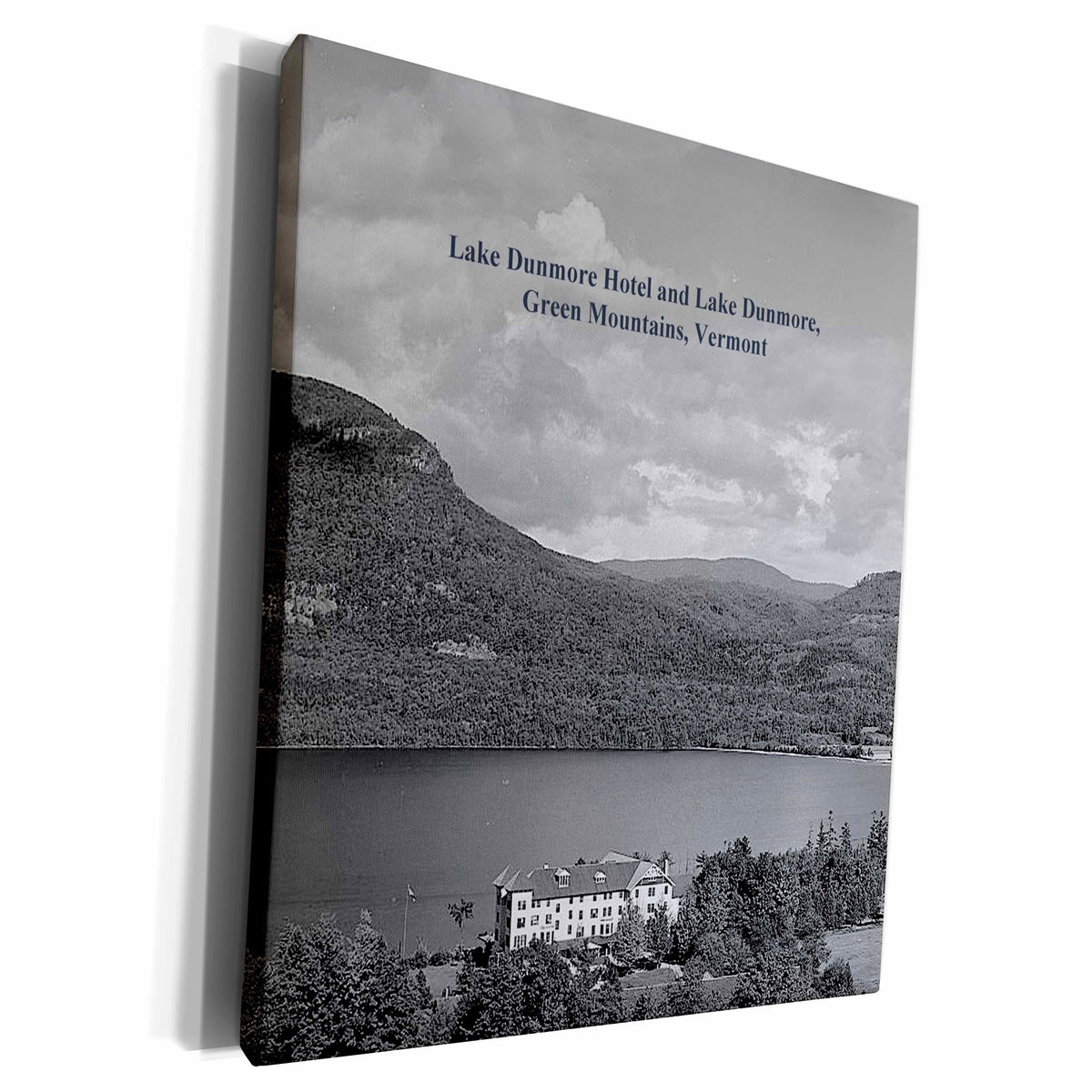 3dRose Lake Dunmore Hotel and Lake Dunmore, Green Mountains,... - Museum Grade Canvas Wrap (cw_130856)
