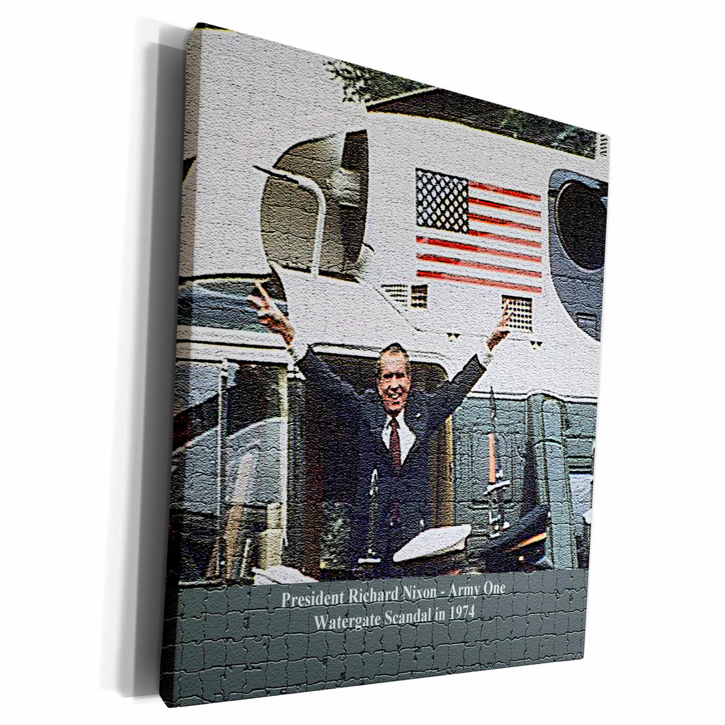 3dRose President Richard Nixon - Army One After the... - Museum Grade Canvas Wrap (cw_130874)
