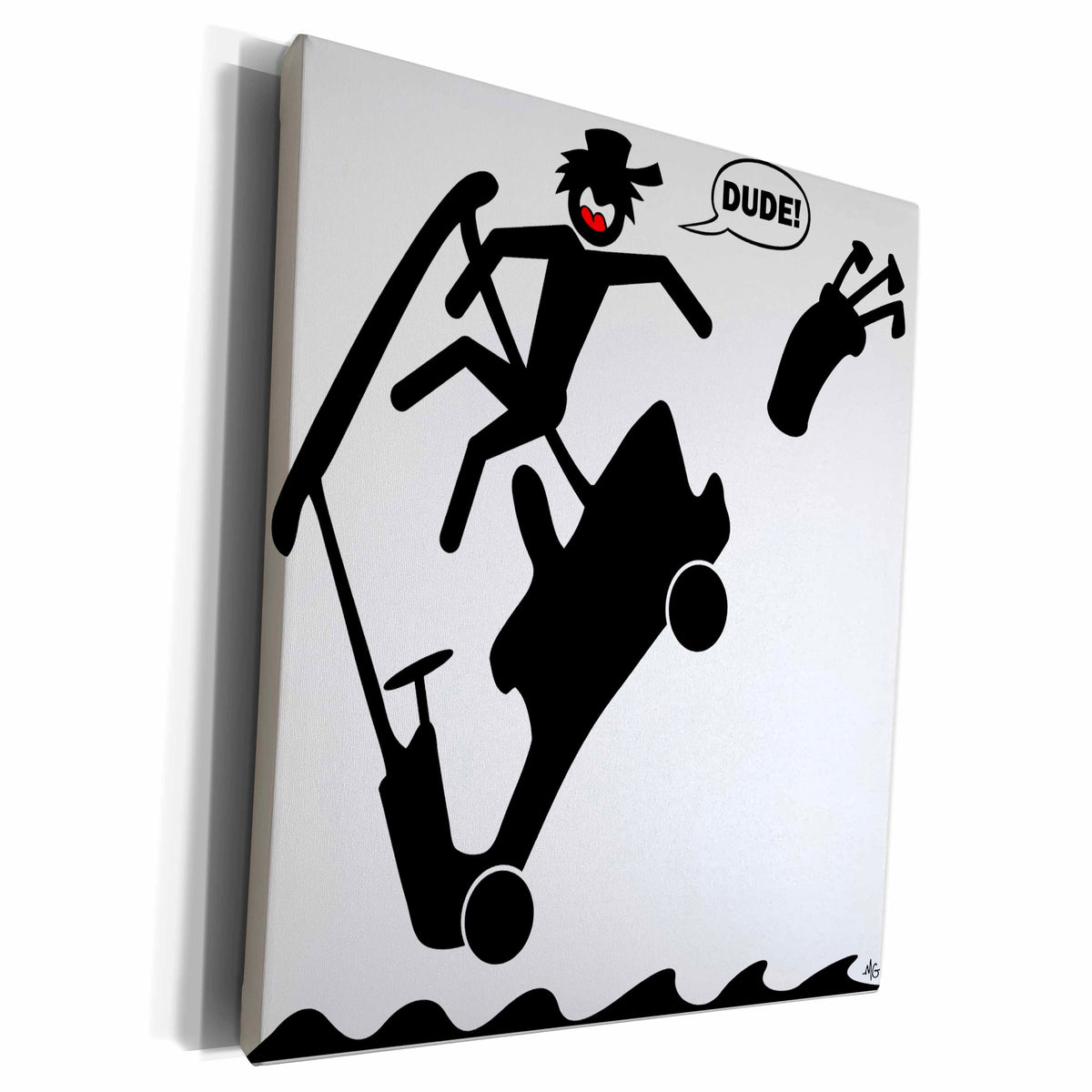 3dRose DUDE OFF THE DECK image 2 - Museum Grade Canvas Wrap (cw_13146)