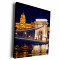 3dRose Hungary, Budapest, Chain Bridge, Danube River - EU13... - Museum Grade Canvas Wrap (cw_137358)