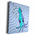 3dRose Cute Blue and Purple Squid - Museum Grade Canvas Wrap (cw_13789)