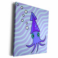 3dRose Cute Purple and Blue Squid - Museum Grade Canvas Wrap (cw_13790)