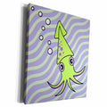 3dRose Cute Green and Purple Squid - Museum Grade Canvas Wrap (cw_13792)