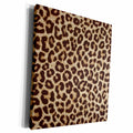 3dRose RAB Rockabilly Brown and Tan Leopard Print - Museum Grade Canvas Wrap (cw_14045)