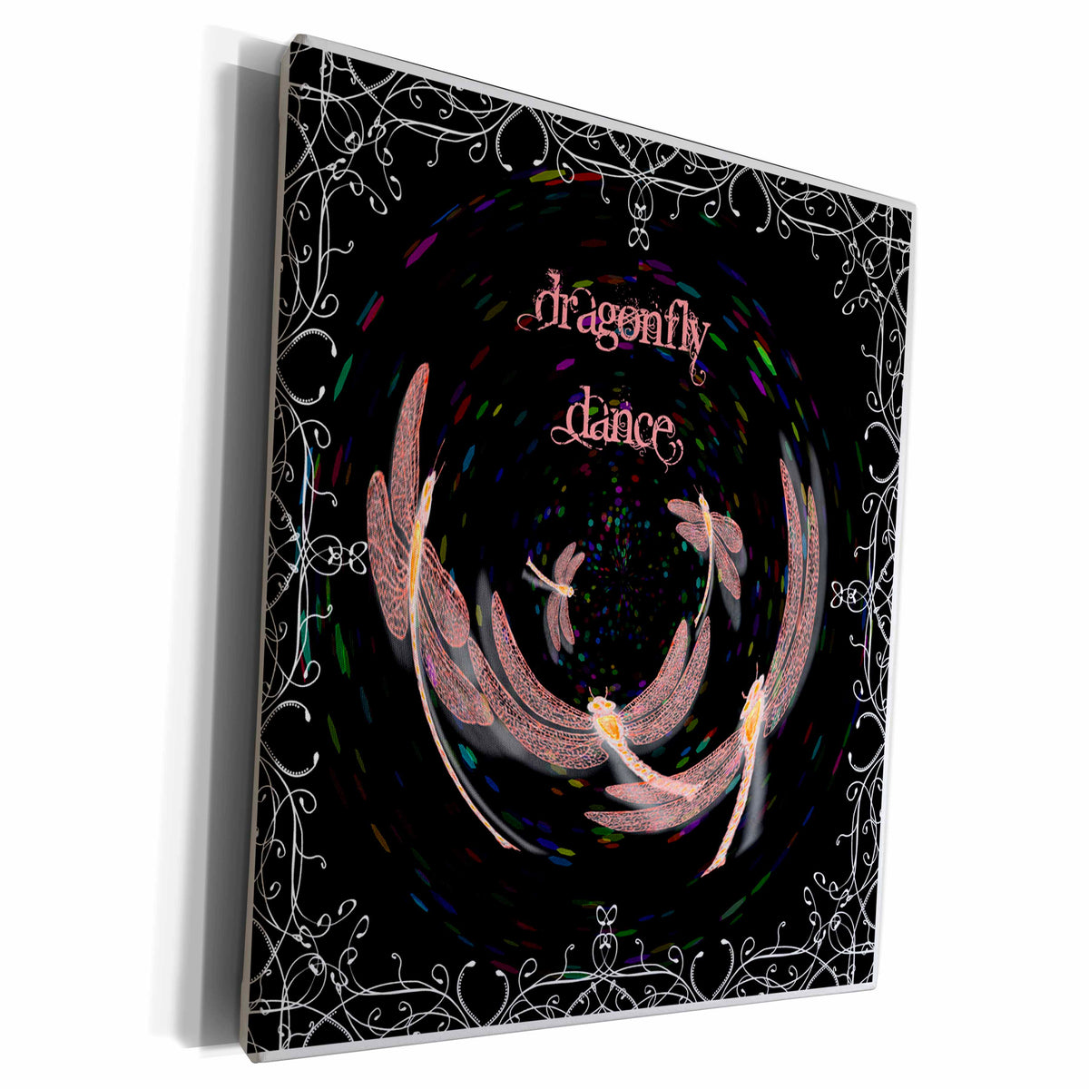 3dRose Dragonfly Dance Orb - Museum Grade Canvas Wrap (cw_14326)