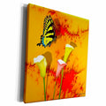3dRose Swallowtails and Calla Lilies - Museum Grade Canvas Wrap (cw_14461)