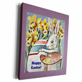 3dRose Sandy Mertens Easter Vintage - Easter Rabbit Artist - Museum Grade Canvas Wrap (cw_14777)