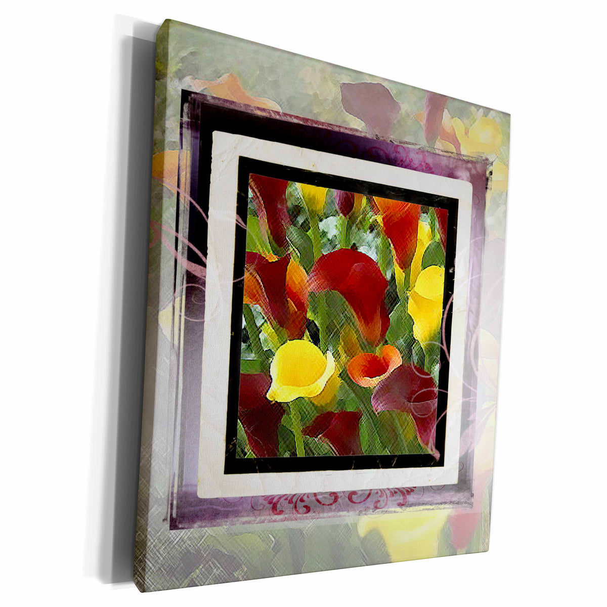 3dRose Calla Lilies Elegance - Museum Grade Canvas Wrap (cw_14829)