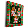3dRose Peppermint Gingerbread Ornaments - Museum Grade Canvas Wrap (cw_14915)