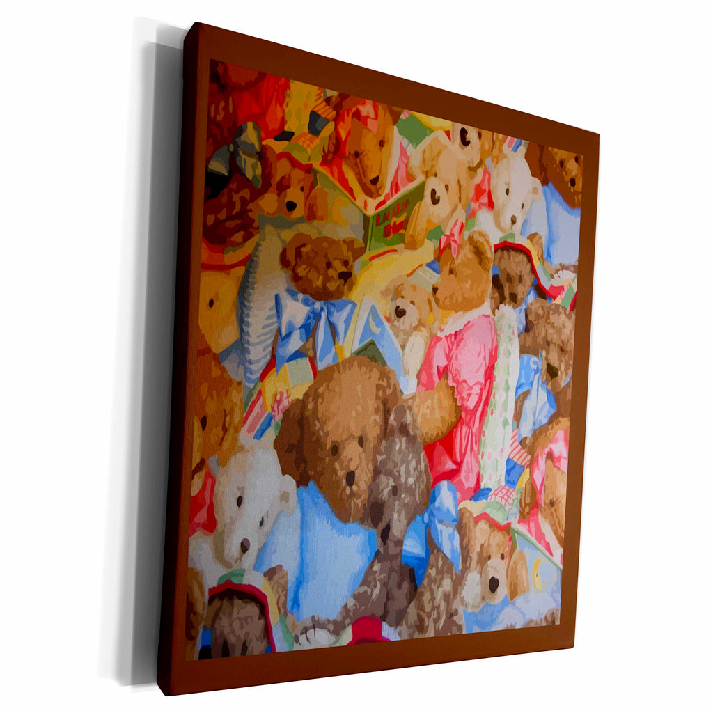 3dRose Plenty of Teddies - Museum Grade Canvas Wrap (cw_14918)