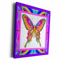 3dRose Psychedelic Butterfly - Museum Grade Canvas Wrap (cw_14923)