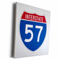 3dRose EvaDane - Signs - Interstate 57 - Museum Grade Canvas Wrap (cw_149829)