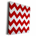 3dRose Red and white chevron pattern - Museum Grade Canvas Wrap (cw_149892)