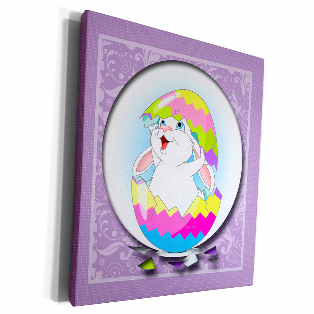 3dRose Bunny in Egg - Museum Grade Canvas Wrap (cw_149924)