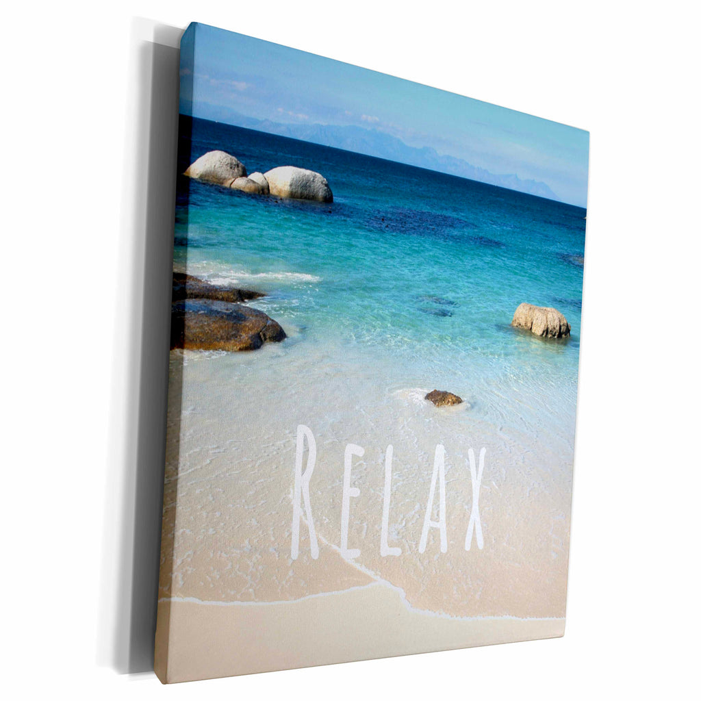 3dRose Relax - Positive affirmations - Inspiring... - Museum Grade Canvas Wrap (cw_151391)