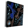 3dRose Cute Blue, Brown, and Turquoise Scribble Flower... - Museum Grade Canvas Wrap (cw_153012)