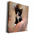 3dRose Cat - tuxedo kitten - Museum Grade Canvas Wrap (cw_153164)