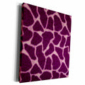 3dRose Giraffe Print Purple - Museum Grade Canvas Wrap (cw_15372)