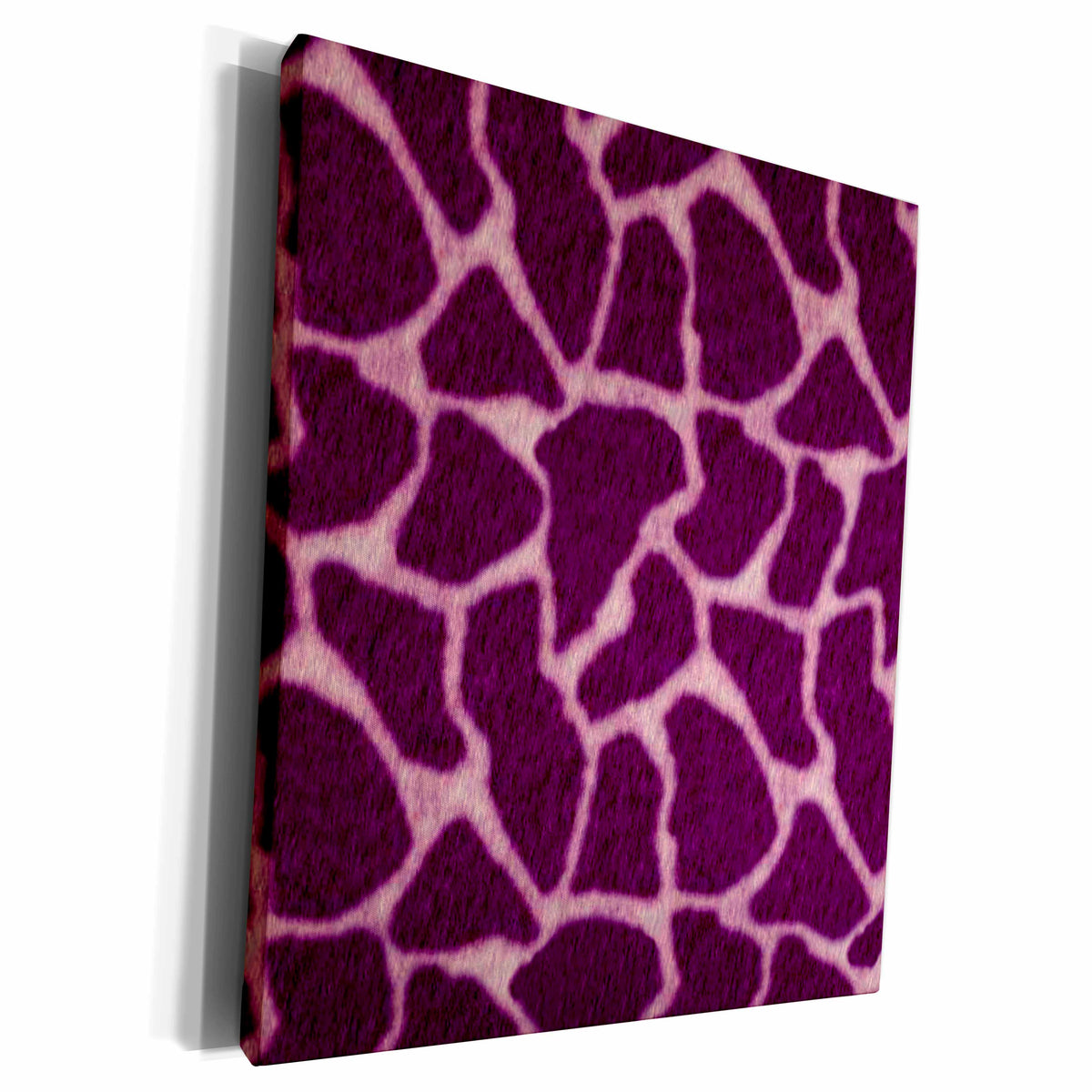 3dRose Giraffe Print Purple - Museum Grade Canvas Wrap (cw_15372)