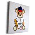 3dRose Cute Baseball Player Teddy Bear Boy - Museum Grade Canvas Wrap (cw_15396)
