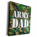 3dRose Army Dad Green Camouflage - Museum Grade Canvas Wrap (cw_15404)