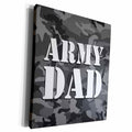 3dRose Army Dad Grey Camouflage - Museum Grade Canvas Wrap (cw_15428)
