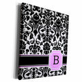 3dRose Personal initial B monogrammed pink black and white... - Museum Grade Canvas Wrap (cw_154377)