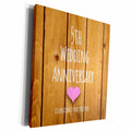 3dRose Museum Grade Canvas Wrap - 5th Wedding Celebration in Wood Collection
