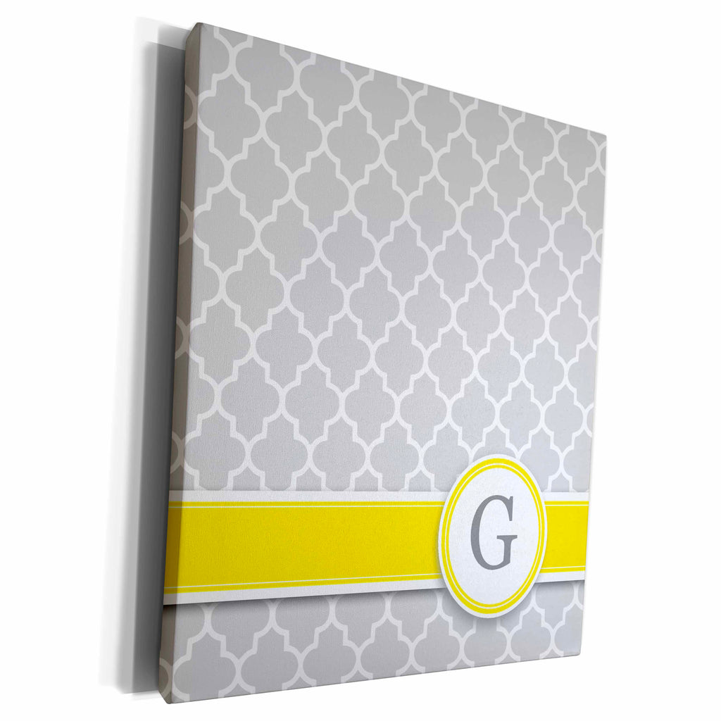 3dRose Your personal name initial letter G - monogrammed... - Museum Grade Canvas Wrap (cw_154573)