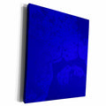 3dRose Yves Creations Abstract - Abstract Blue Splatter - Museum Grade Canvas Wrap (cw_15472)