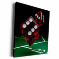 3dRose Craps table showing two dice being thrown gamble... - Museum Grade Canvas Wrap (cw_155024)