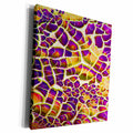 3dRose Purple Beige Art Deco Facade - Museum Grade Canvas Wrap (cw_15520)