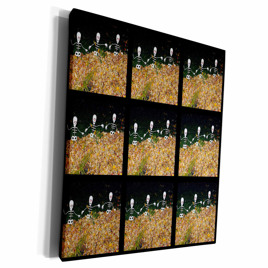 3dRose Skelton Yard Decorations Patterns - Museum Grade Canvas Wrap (cw_156783)